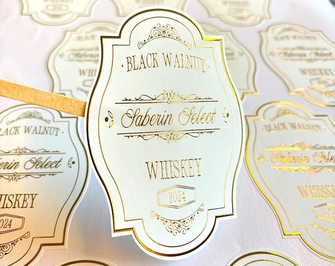 Gift Sticker Labels Gold Custom Gold Foil Stickers: Any Shape, Logo Labels - Etsy