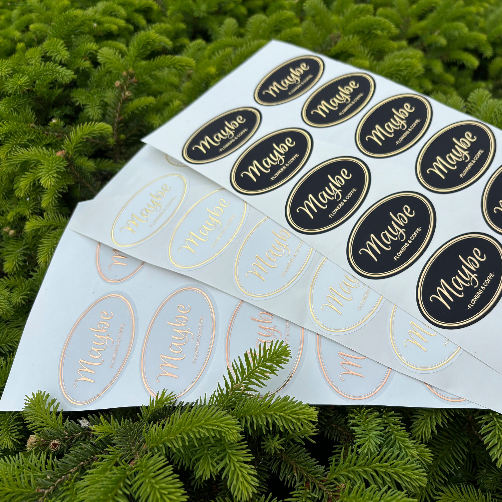 Custom Gold Foil Stickers: Logo Labels, Any Shape, Waterproof Vinyl - Etsy