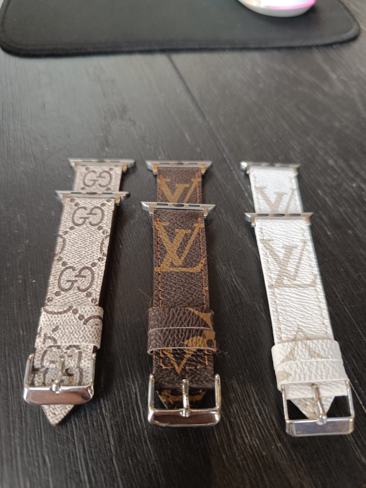 Custom 24K Gold Plated 41MM Apple Watch SERIES 8 Louis Vuitton Band LTE GPS  02