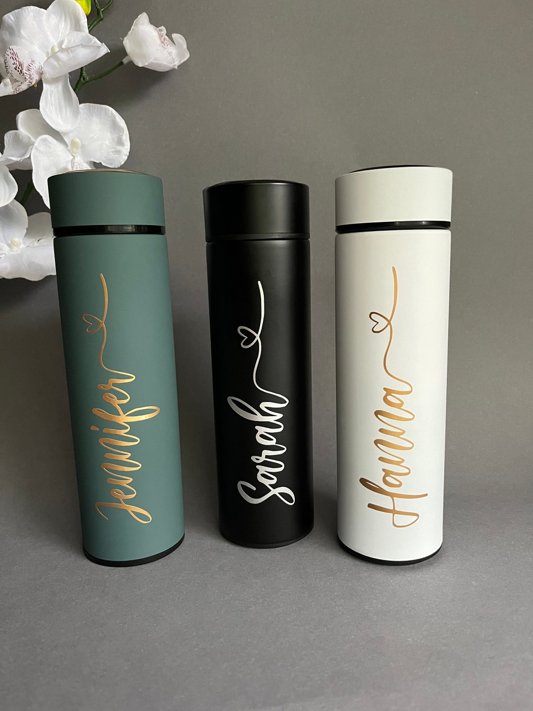 Beautiful Vacuum Flask With Tea Strainer Thermos Flask Etsy UK