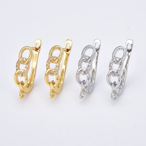 Dainty Chain Link Earrings, Gold Filled Chain Earring, Gold/Silver Earrings, Wedding Earrings, Everyday Hoop Earrings, Gift for Mom, ER269