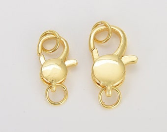 Gold Filled Lobster Clasp, Dainty Gold Lobster Claw with Jump Ring for Necklace Bracelet DIY Jewelry Making,Clasp Personalized Jewelry CL503