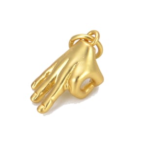 Okay-Shaped Hand Sign Charm Pendant, Hand Charm For Jewelry Making Necklace, Gesture Pendant Charms for Jewelry Necklace Supply, CP696