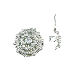 4 Strang Blumenkasten Verschluss, Multistrand Box Verschluss Klar CZ Micro Pave Stecker für Halskette Blumen Anhänger Armband Schmuckherstellung, CL239