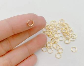 Gold Filled Open Jump Ring, Dainty O-Shaped Jump Ring for Necklace Pendant Jewelry Making Supply Component Wholesale Bulk Jump Rings, DIY007