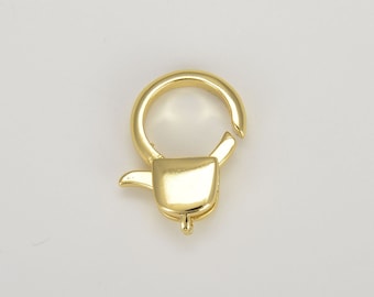 Gold Lobster Claw Clasp for Bracelet, Lobster Claw with Jump Ring for Jewelry Making Necklace and Bracelet, Link Cord End Connector, CL466