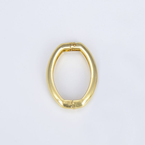 Dainty Twister Clasp in Gold, Tiny Oval Shaped Shortener Twister Clip Clasp for Jewelry Making Gold Necklace & Bracelet Clasp, CL482