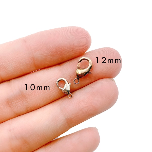 Lobster Clasp, Titanium Copper Lobster Claw Clasp for Jewelry Making, Lobster Claws Bracelet Interlocking Link Cord Ends Connector, CL432