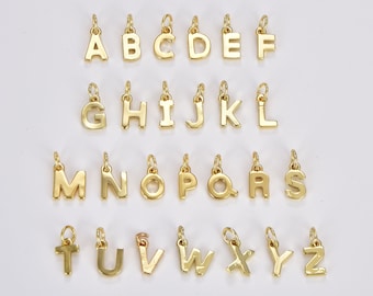 14k Gold Filled Personalized Initial Charm Initial Pendant,Letter Charm Minimalist Alphabet Letter Charm, Monogram Charm Add On Charm CP1242