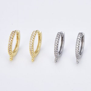Dainty Open Link Lever Back Hoop Gold Earring Making, Nickel & Lead-Free for Earring Charm Making Findings, Cartilage Earring Hoop, ER272