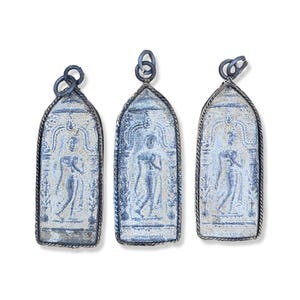 Collana con ciondolo amuleto Buddha che cammina, ciondolo aggiuntivo amuleto Buddha per braccialetto, ciondolo di protezione Guanyin, creazione di gioielli portafortuna, CP2127