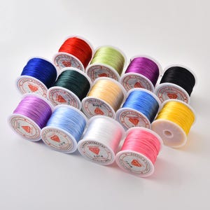 Elastische Kristallschnur für Armbandherstellung, Perlenarbeiten an Halsketten, DIY-Schmuckgarn, starkes, dehnbares Schmuckgarn, DIY021