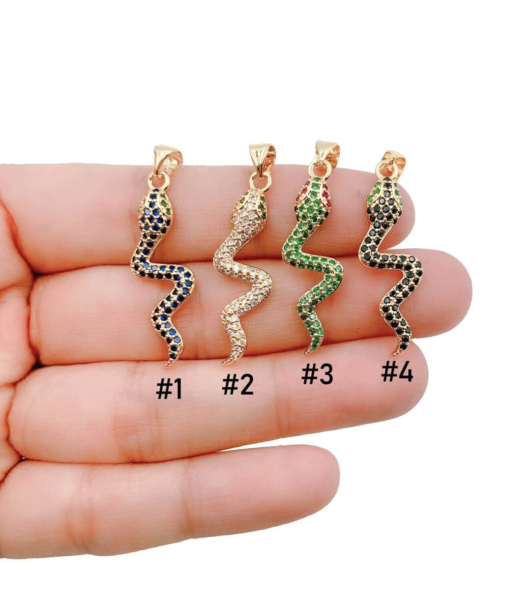 Ciondolo a serpente 10x5 mm - Acciaio inossidabile 304L dorato x1 - Perles & Co