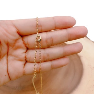 14K Gold Sparkle Chain Necklace,Chain Necklace Gold Filled Layered Cable Chain Dainty Necklace, Thin Gold Chain for Pendant Charm 18”  CH133