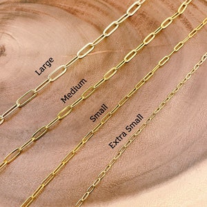 Gold Paperclip Chain , Gold Filled Paperclip Link Chain, Wholesale Bulk Chain - DIY Chain for Jewelry Making Wholesale Bulk Roll Chain CH108