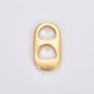 14K Gold Filled Soda Pop Tab Charm, Soda Cap Charm, Soda Pull-Tab Charm For Charms Bracelet Necklace Jewelry Making Supplies, CP1294