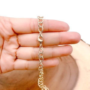 Ready to Use Gold Chunky Rolo Cable Necklace Chain, Dainty Layering Cable Chain Dainty Necklace For Pendant Charm Necklace Making, CH139