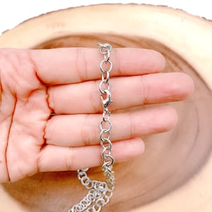 Ready to Use Silver Chunky Rolo Cable Necklace Chain, Layering Cable Silver Chain Dainty Necklace For Pendant Charm Necklace Making, CH140