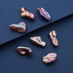 Mauve Pink Freshwater Pearl Necklace Pendant Irregular Beads Size, High Quality 23mm Freshwater Pearl Beads for DIY Jewelry Making, FWP050