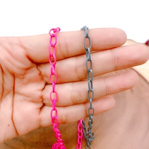 Enamel Cable Chain by Foot, Cable Chain by Yard, Wholesale Bulk Roll Chain for Jewelry Making, Unfinished Chain for Jewelry, 8x5mm, CH144