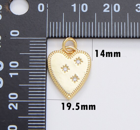 送料関税込【AMY O】Heart Charm Pendant 14K☆チャーム♪国内発 14K Gold Filled Heart Charm Medallion Pendant, Gold Necklace