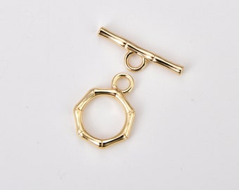 Gold Filled Toggle Clasp, Heptagon Toggle Clasp, OT Clasp Fancy Design,Bracelet Toggle,Clasp for Bracelet Necklace DIY Jewelry Making,CL549