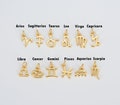Gold Zodiac Constellation Charm, Small Astrology Charms, Horoscope Charm, Add On Charm for Bracelet Necklace Earrings Supply Charm, CP1591