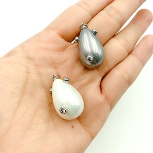 Teardrop Pearl Charm Pendant for Necklace, Gold Filled Baroque Pearl Charms for Necklace Jewelry Making, Gold Filled Freshwater Pearl, CP744