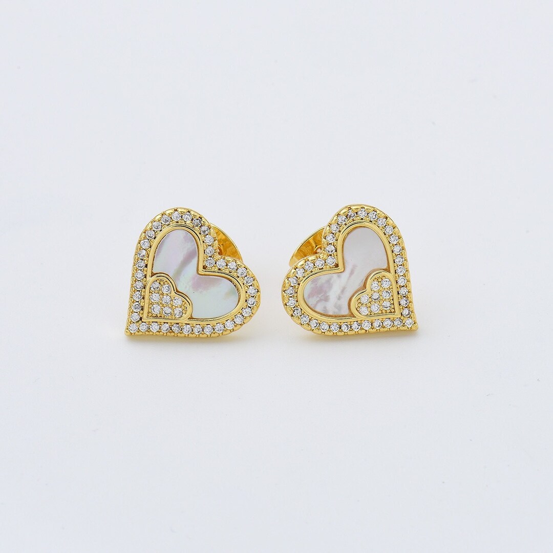 [TATIANA] ☆Heart Milky Way pearl Earrings Tatiana Pearl Earrings