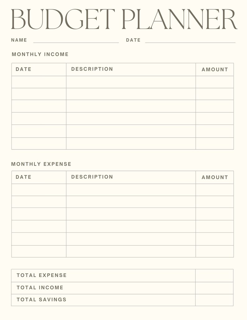 Cute Budget Planner Etsy