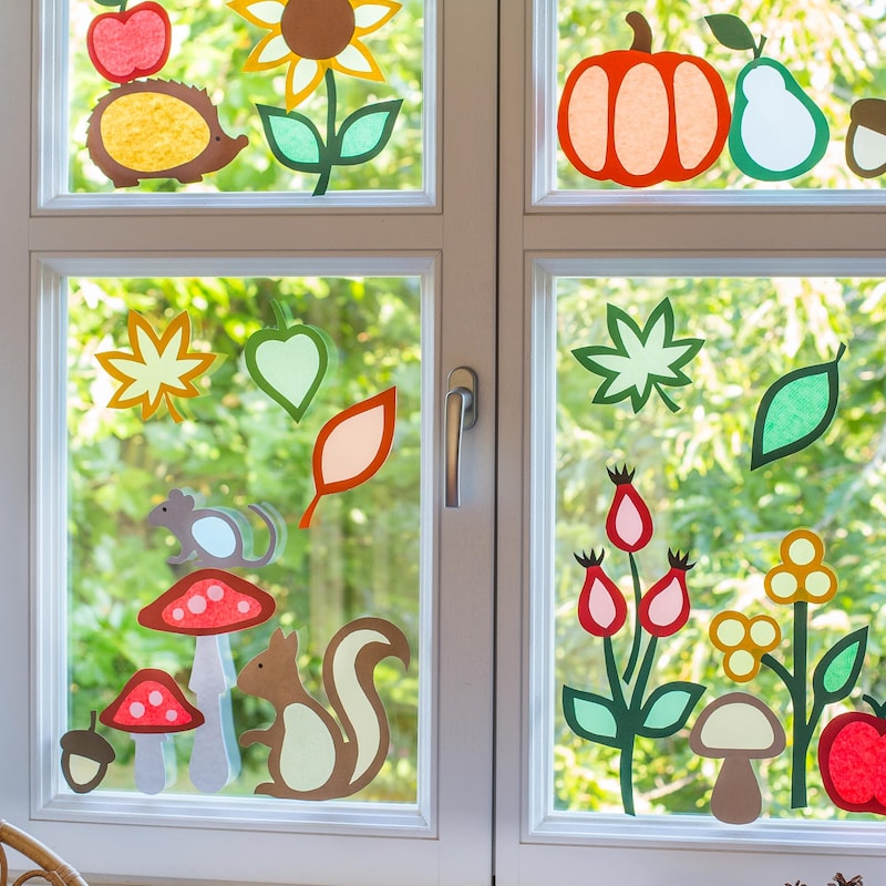 Window color vorlagen herbst - Etsy.de