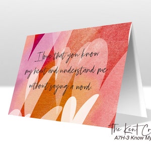 Love & Romance Card - &quot;Know My Heart&quot;