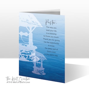 Pastor Appreciation Card - &quot;Well of Gods Love&quot;