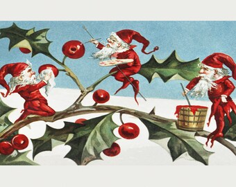 Vintage Printable Christmas Image Pretty Card Retro - Etsy
