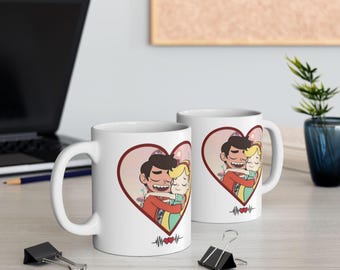 Taza de café con dibujo de pareja abrazándose, regalo romántico para San Valentín (325 ml y 440 ml)