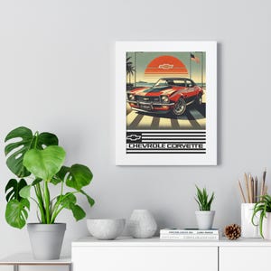 Vintage Chevrolet Corvette Canvas Art - Classic Car Wall Decor