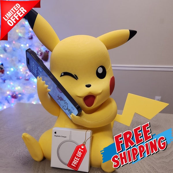 Pikachu Wireless Charger with FREE Official Apple MagSafe Charger! Limited Time Only!!