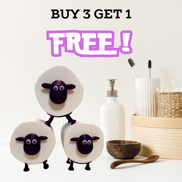 Buy 3 get 1 FREE Shaun the Sheep Toilet Paper Holder - Cute Washroom Decor