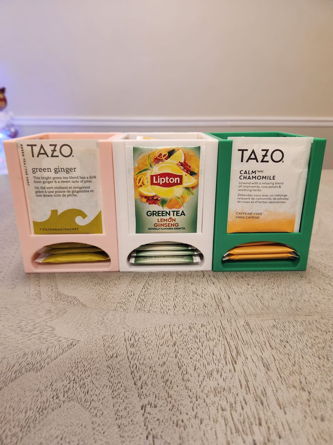 Tea Bag Dispenser With Display Slot Organize and Store Your Tea Bags