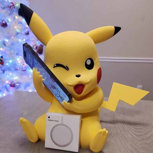 Pikachu Wireless Charger with Official Apple MagSafe Charger!