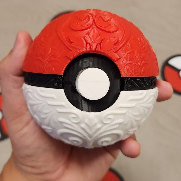 Pokeball ornementale avec rangement et support - Pièce décorative unique pour les fans de Pokémon