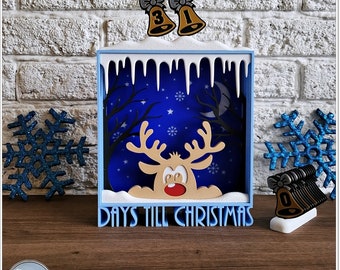 Christmas Countdown Light Box - Festive Holiday Decor for Advent