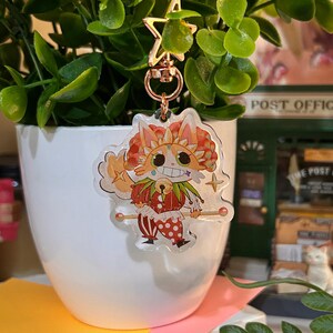 The Jester Cat Acrylic Charm | Cute Cat Keychains