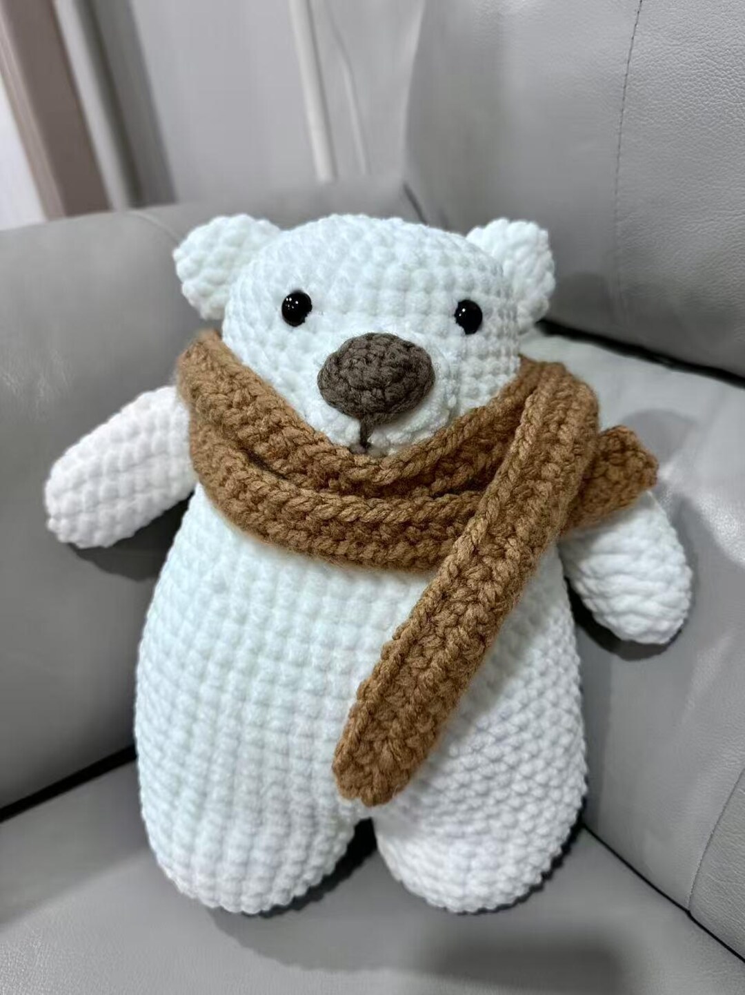 Polar Bear Amigurumi Crochet Pattern | Plush Toy With Scarf (PDF ...