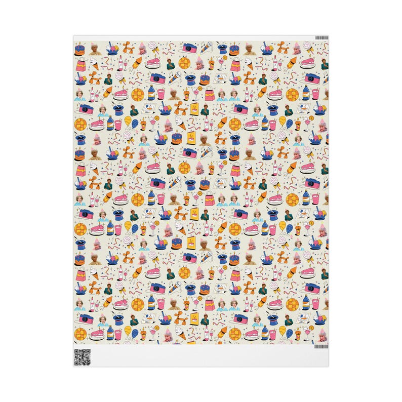 The Golden Girls Birthday Wrapping Paper: Retro TV Gift Wrap image 2