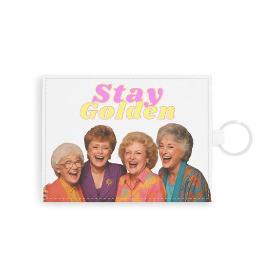 Golden Girls Keychain Card Holder, Faux Leather Card Holder, Keychain Wallet