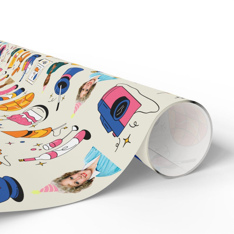 The Golden Girls Birthday Wrapping Paper: Retro TV Gift Wrap image 4