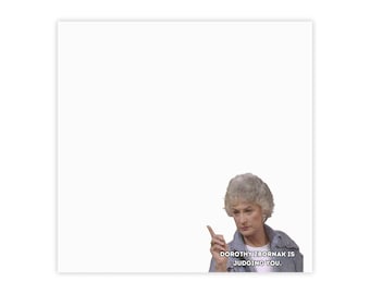 Anteckningsblock med Golden Girls, Dorothy Zbornak klisterlappar, roligt anteckningsblock