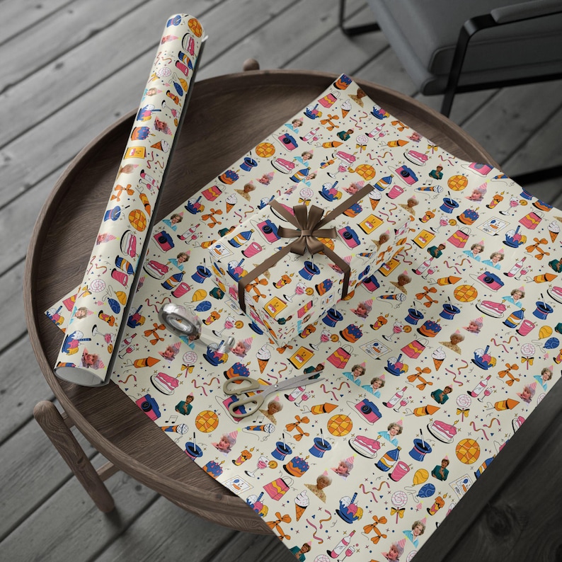 The Golden Girls Birthday Wrapping Paper: Retro TV Gift Wrap image 6