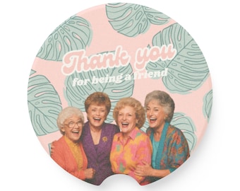 Dessous de verre voiture Golden Girls, pierre ollaire 2,6 x 2,6 pouces